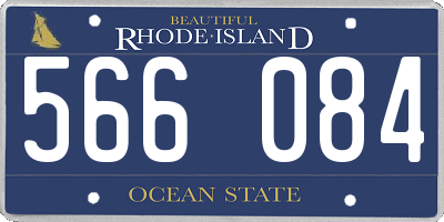 RI license plate 566084