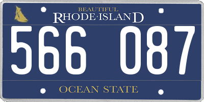 RI license plate 566087
