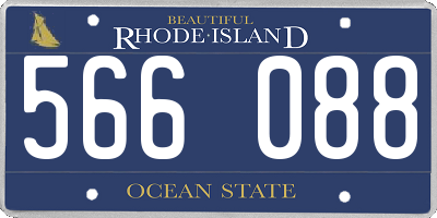 RI license plate 566088