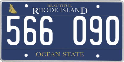 RI license plate 566090