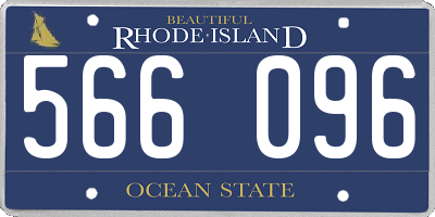 RI license plate 566096