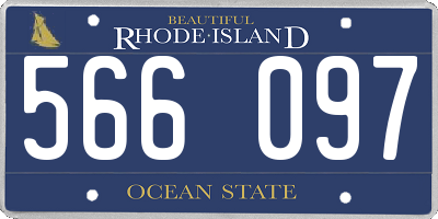 RI license plate 566097
