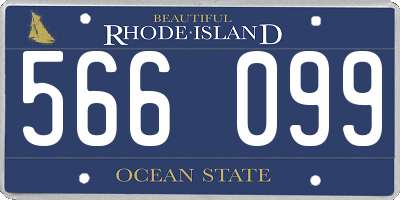 RI license plate 566099