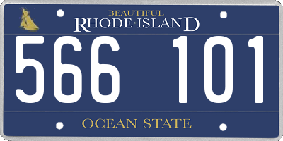 RI license plate 566101