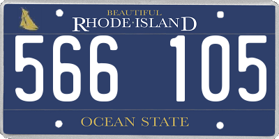RI license plate 566105