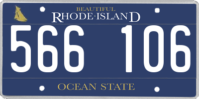 RI license plate 566106
