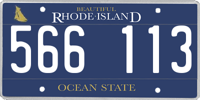 RI license plate 566113