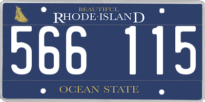 RI license plate 566115