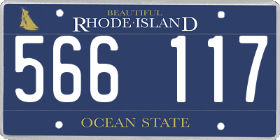 RI license plate 566117