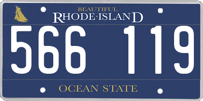 RI license plate 566119