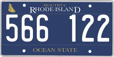 RI license plate 566122