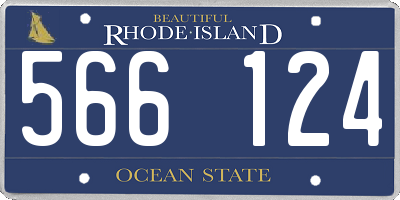 RI license plate 566124