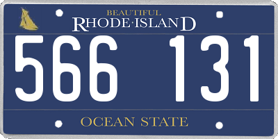 RI license plate 566131