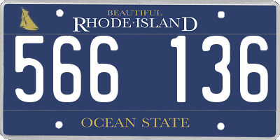RI license plate 566136
