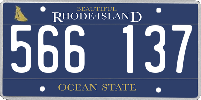 RI license plate 566137