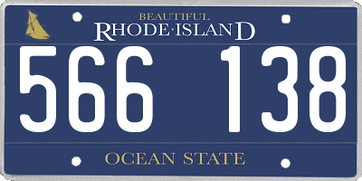 RI license plate 566138