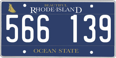 RI license plate 566139