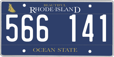 RI license plate 566141