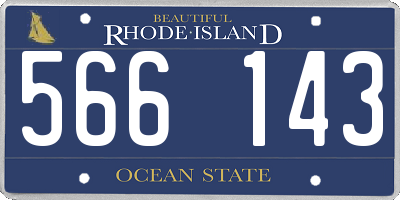 RI license plate 566143