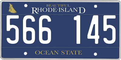 RI license plate 566145