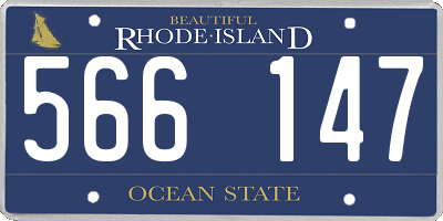 RI license plate 566147