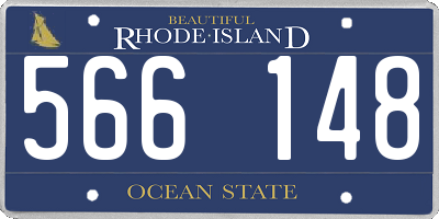 RI license plate 566148