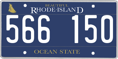 RI license plate 566150