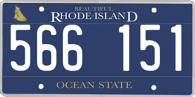 RI license plate 566151