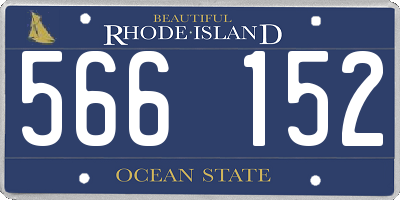 RI license plate 566152