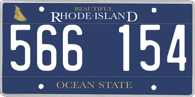 RI license plate 566154