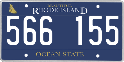 RI license plate 566155
