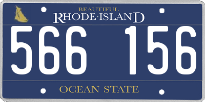 RI license plate 566156