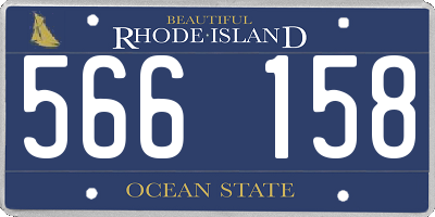 RI license plate 566158