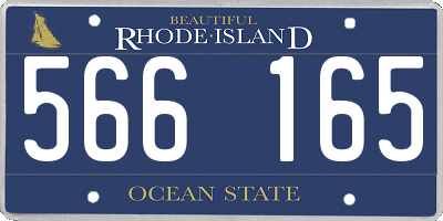 RI license plate 566165