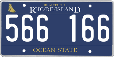 RI license plate 566166