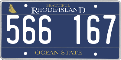RI license plate 566167