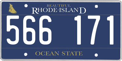 RI license plate 566171