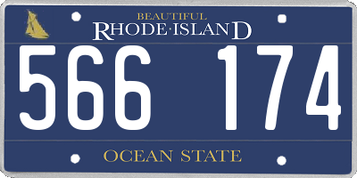 RI license plate 566174