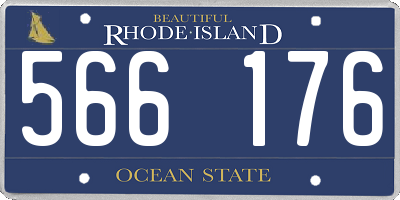 RI license plate 566176