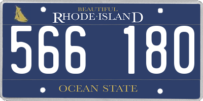 RI license plate 566180
