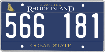 RI license plate 566181