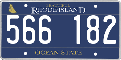 RI license plate 566182