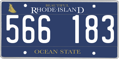 RI license plate 566183
