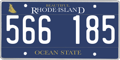 RI license plate 566185