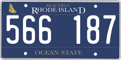 RI license plate 566187
