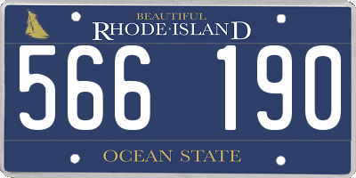 RI license plate 566190