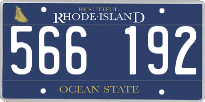 RI license plate 566192