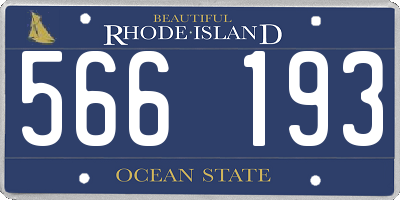 RI license plate 566193