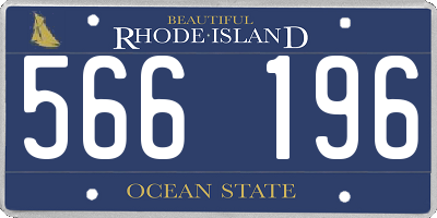 RI license plate 566196