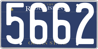 RI license plate 5662